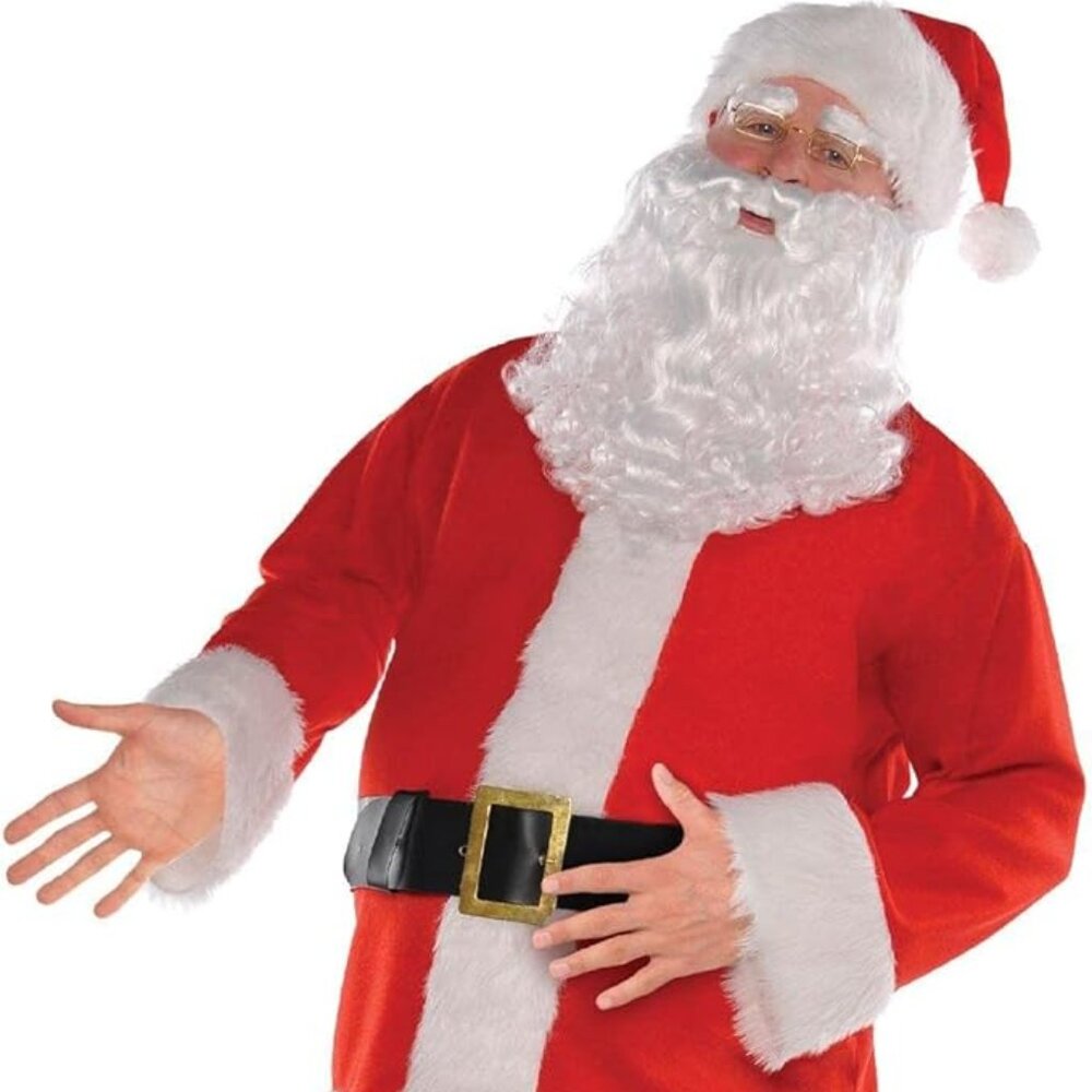 NEW Classic Santa Suit Christmas 1Set 7Pcs Adult Standard Size Up To Size 44